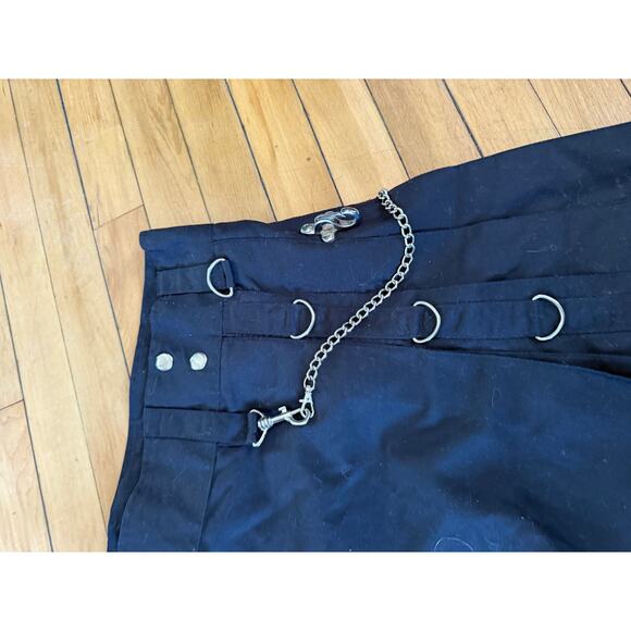 Black gothic chainlink kilt skirt dark steampunk heavy duty dark punk - Picture 3 of 12